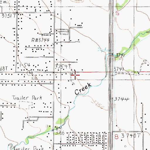 Topographic Map of 10N03W05CCDD02 Well, MT
