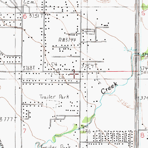 Topographic Map of 10N03W07AAAA01 Well, MT