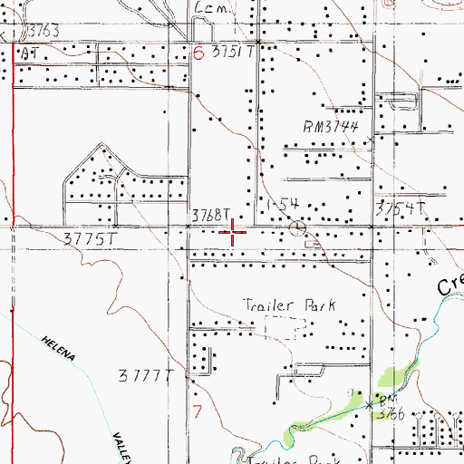 Topographic Map of 10N03W07ABB_01 Well, MT