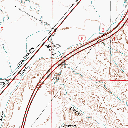 Topographic Map of 10N49E01CCAC01 Well, MT