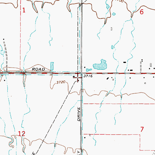 Topographic Map of 10N02W07BBBB01 Well, MT