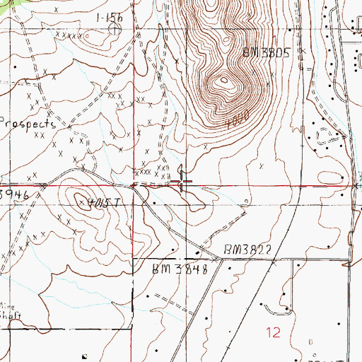 Topographic Map of 10N04W12BBAA01 Well, MT