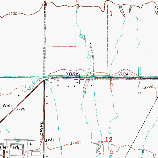 Topographic Map of 10N03W12BABB01 Well, MT