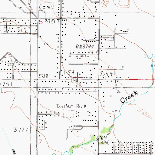 Topographic Map of 10N03W06DDCD01 Well, MT