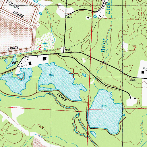Topographic Map of Covington Number 4 Mine, AR