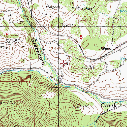 Topographic Map of 10N05W05CDBA01 Well, MT