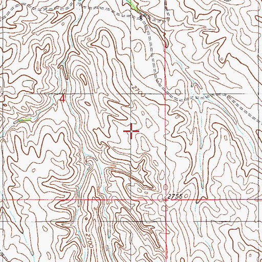 Topographic Map of 10N56E04AAAC01 Well, MT