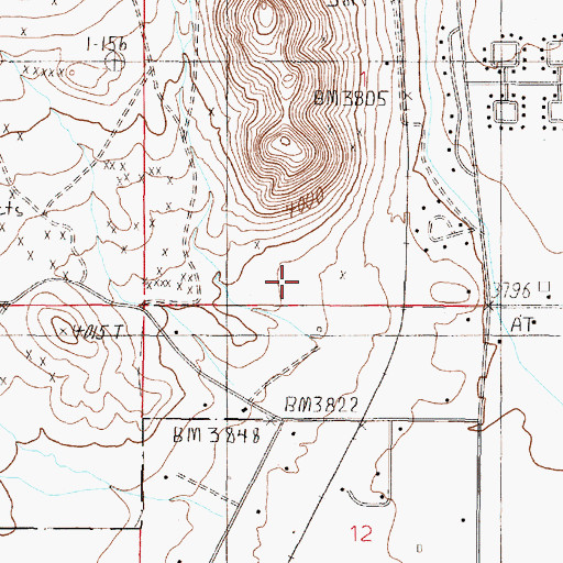 Topographic Map of 10N04W01CDCD01 Well, MT