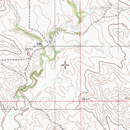 Topographic Map of 10N55E06DA__01 Well, MT
