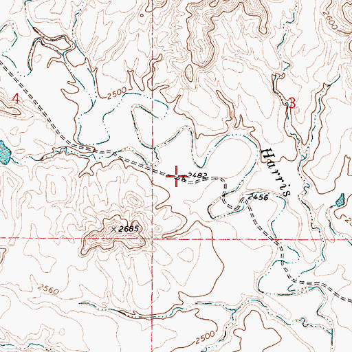 Topographic Map of 10N48E03CCBA01 Well, MT