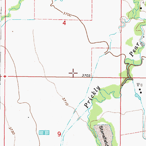 Topographic Map of 10N03W04DCCD04 Well, MT