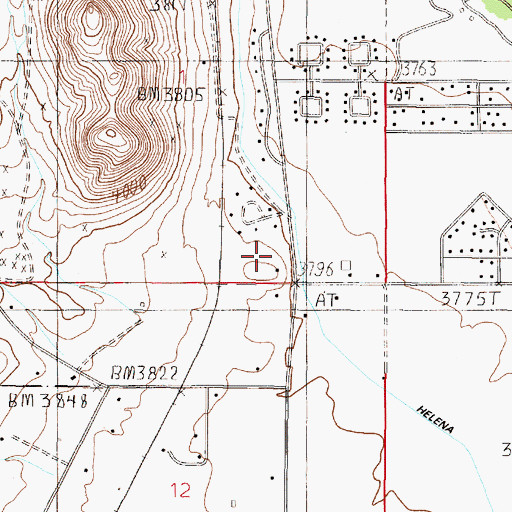 Topographic Map of 10N04W01DCDA01 Well, MT
