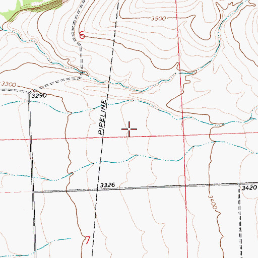 Topographic Map of 10N19W06DDCC01 Well, MT