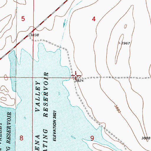 Topographic Map of 10N02W04CDDC01 Well, MT