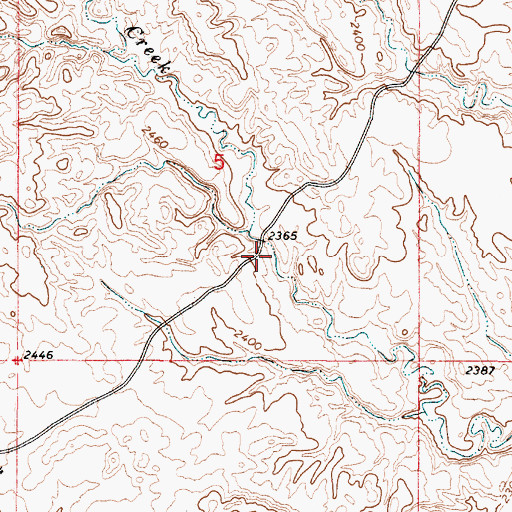 Topographic Map of 10N49E05DBDC01 Well, MT