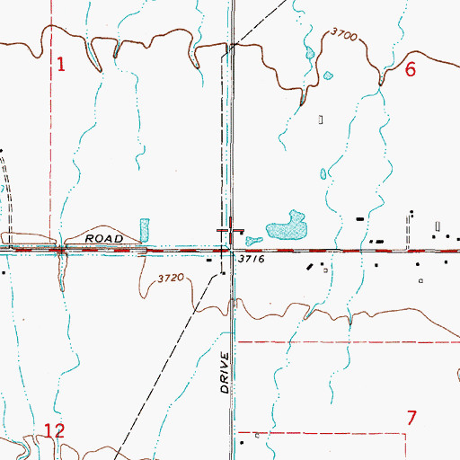 Topographic Map of 10N02W06CCCC01 Well, MT