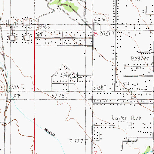 Topographic Map of 10N03W06CDC_01 Well, MT