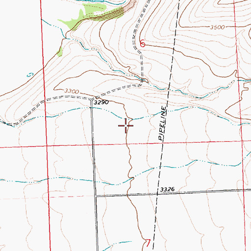 Topographic Map of 10N19W06CDDA01 Well, MT