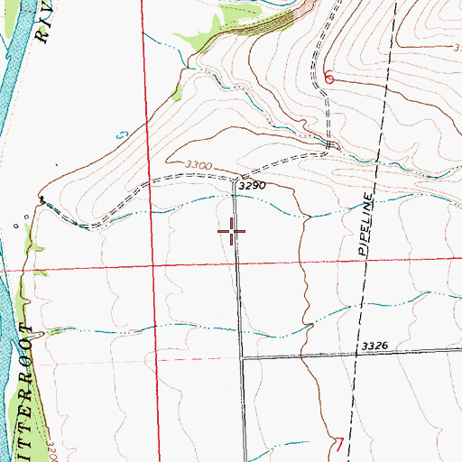 Topographic Map of 10N19W06CDCB01 Well, MT