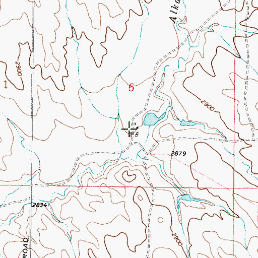 Topographic Map of 10N46E06DBCC01 Well, MT
