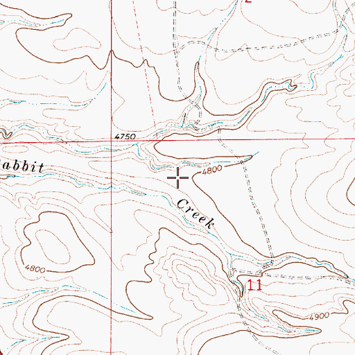 Topographic Map of 10N05E02C___01 Well, MT