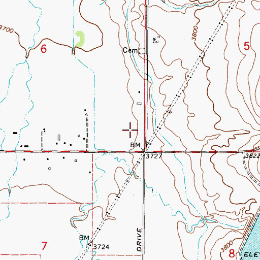 Topographic Map of 10N02W06DDDA01 Well, MT