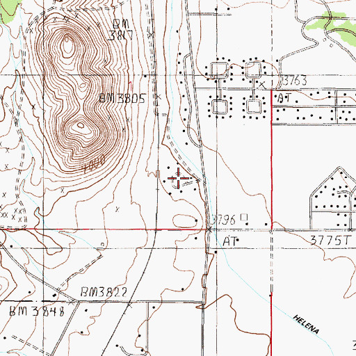 Topographic Map of 10N04W01DCAD01 Well, MT