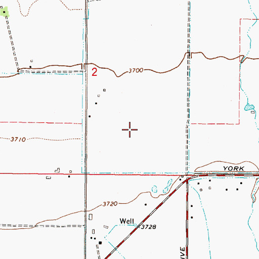 Topographic Map of 10N03W23ABAA01 Well, MT