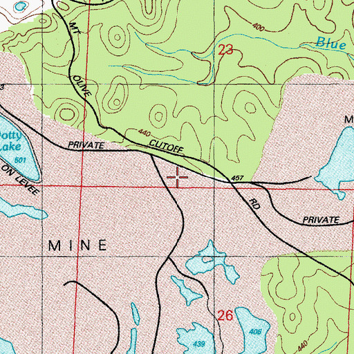 Topographic Map of East Neilson Mine, AR