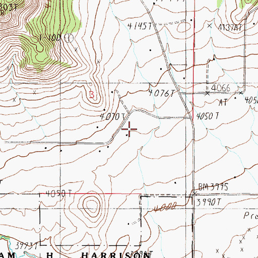 Topographic Map of 10N04W03DBDD01 Well, MT