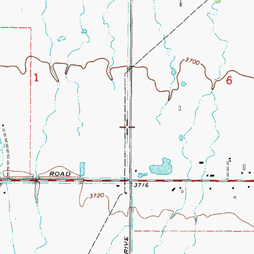 Topographic Map of 10N02W06CBCC01 Well, MT