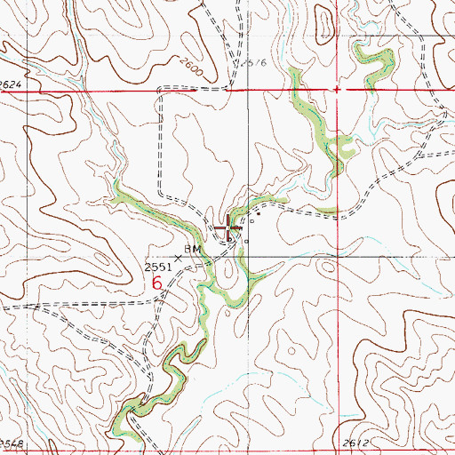 Topographic Map of 10N55E06ACAD01 Well, MT