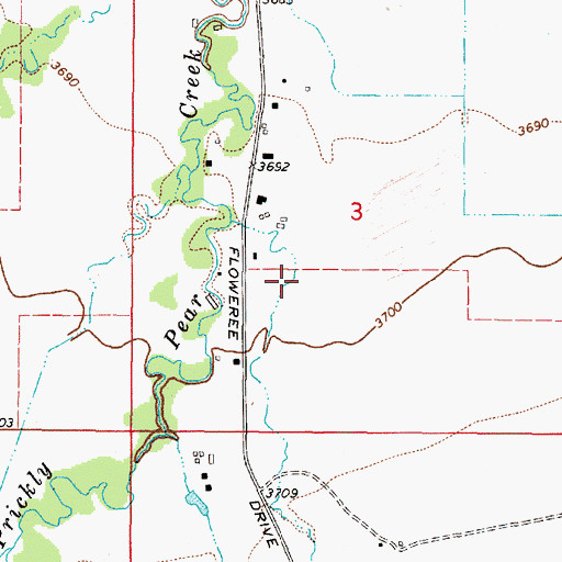 Topographic Map of 10N03W03CAC_01 Well, MT