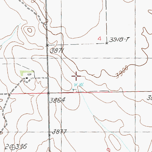 Topographic Map of 10N24E04C___01 Well, MT