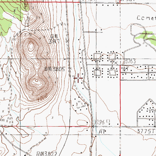 Topographic Map of 10N04W01DBAD01 Well, MT