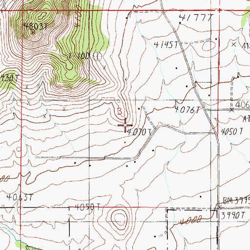 Topographic Map of 10N04W03DBBD01 Well, MT