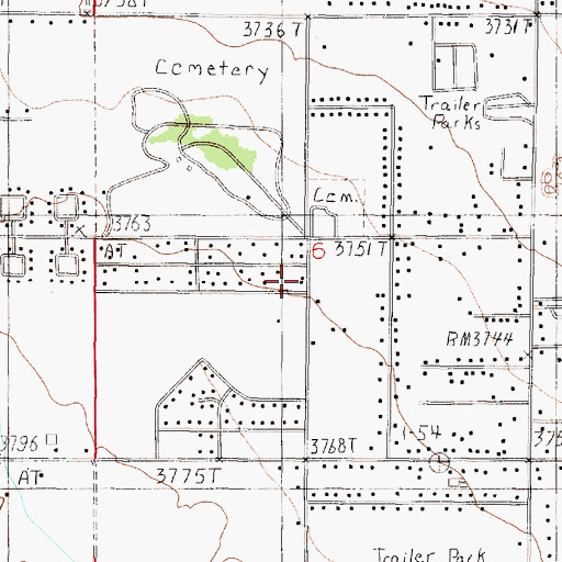 Topographic Map of 10N03W06CAAD01 Well, MT