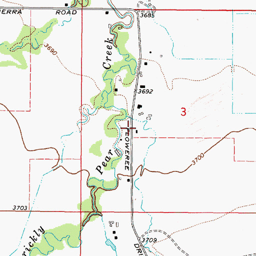 Topographic Map of 10N03W03CABC01 Well, MT
