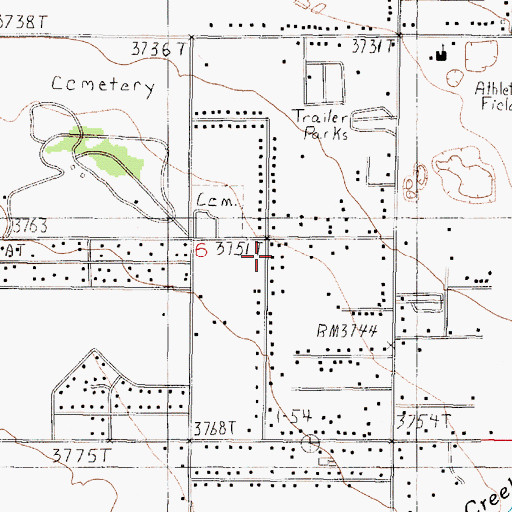 Topographic Map of 10N03W06DBAA02 Well, MT