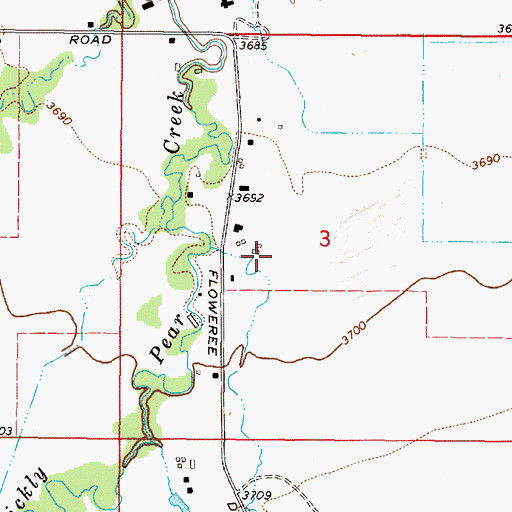 Topographic Map of 10N03W03CAB_01 Well, MT