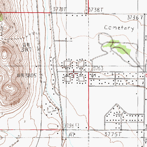 Topographic Map of 10N04W01DAAB01 Well, MT