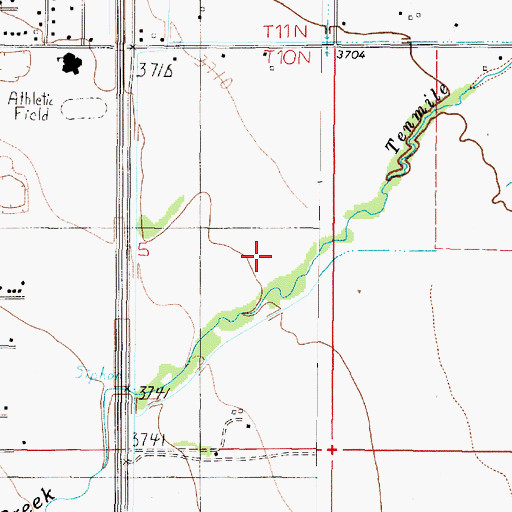 Topographic Map of 10N03W06CABB01 Well, MT