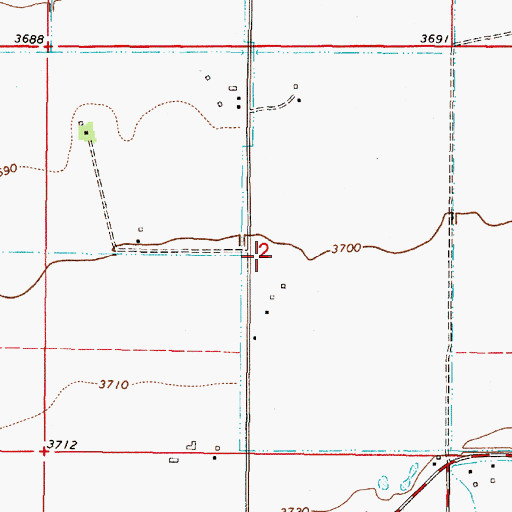Topographic Map of 10N03W02ACC01_ Well, MT
