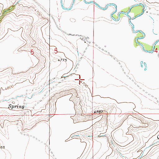 Topographic Map of 10N05E05AD__01 Well, MT