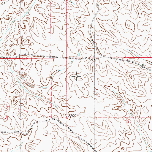 Topographic Map of 10N55E03BB__01 Well, MT