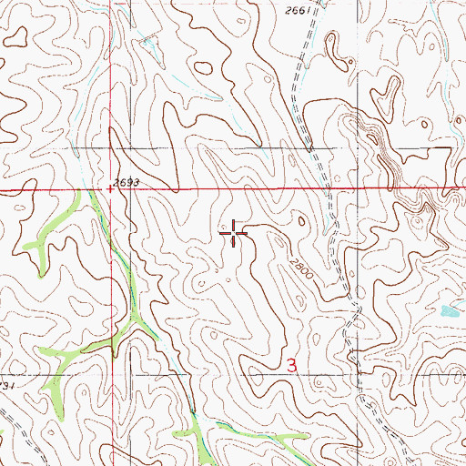 Topographic Map of 10N57E03BA__01 Well, MT