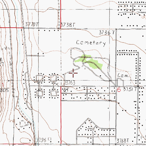 Topographic Map of 10N03W06BCC_01 Well, MT