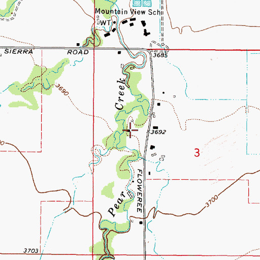 Topographic Map of 10N03W03BCDA01 Well, MT