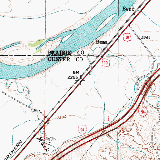 Topographic Map of 10N49E01BAC_01 Well, MT
