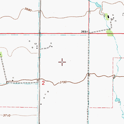 Topographic Map of 10N03W02ADB01_ Well, MT